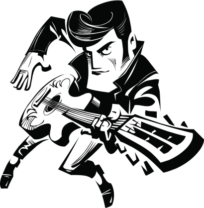 rockabilly man with a guitar. AI10 File included. 