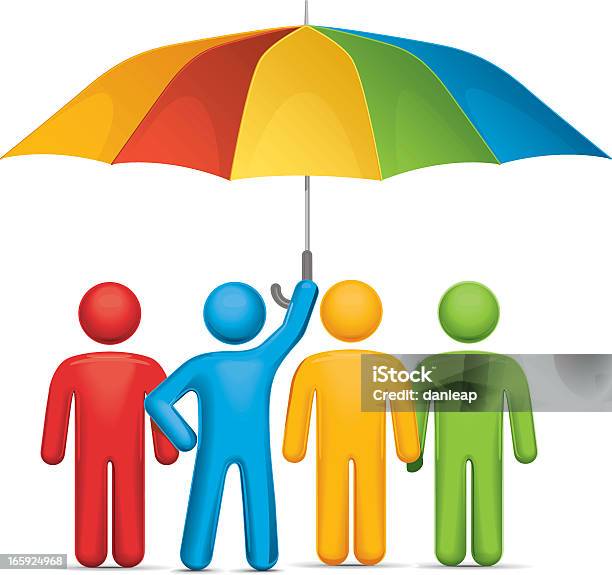 Big Umbrella Stock Illustration - Download Image Now - Adult, Concepts & Topics, Design Element