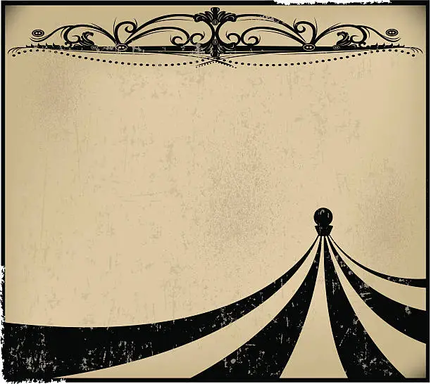 Vector illustration of Circus Tent Background - Retro