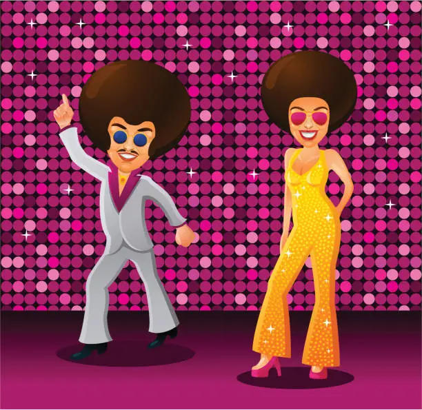 Vector illustration of Disco Fever