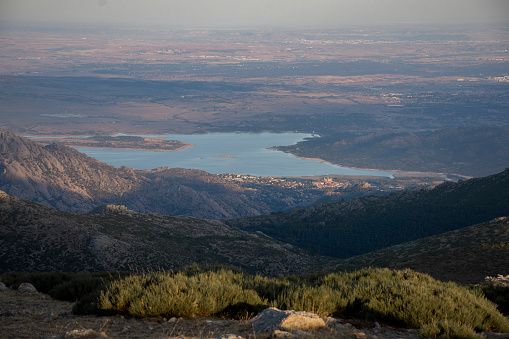 View of Manzanares el Real, Santillana reservoir