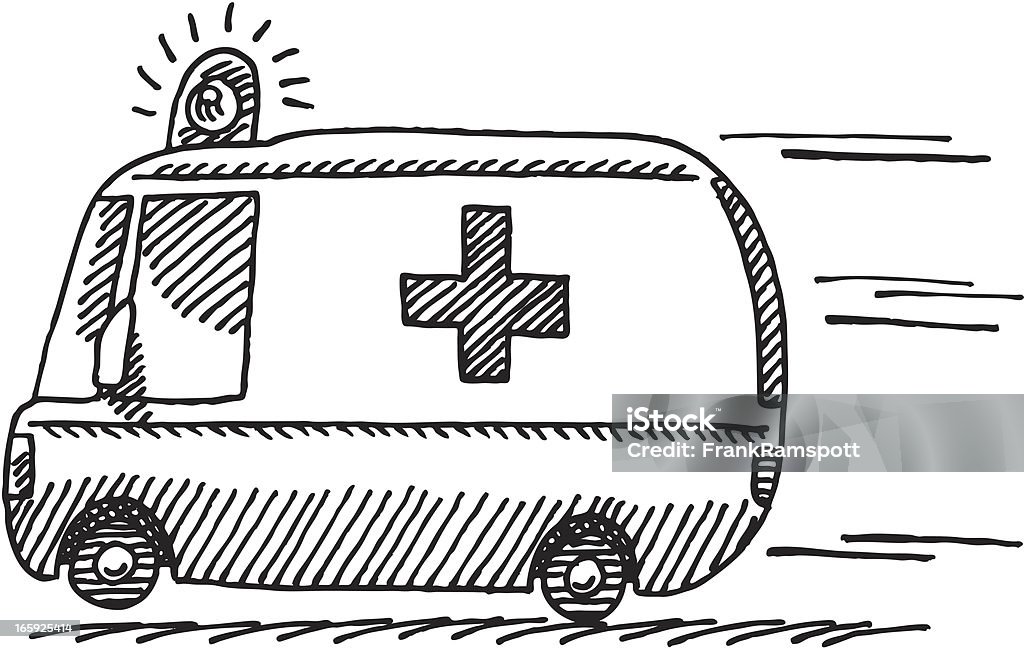 Ambulance Emergency Cartoon Drawing Stock Illustration - Download Image Now  - Ambulance, Doodle, Accidents and Disasters - iStock