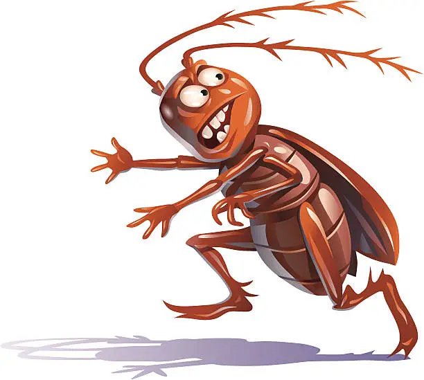 Vector illustration of Fleeing Bug