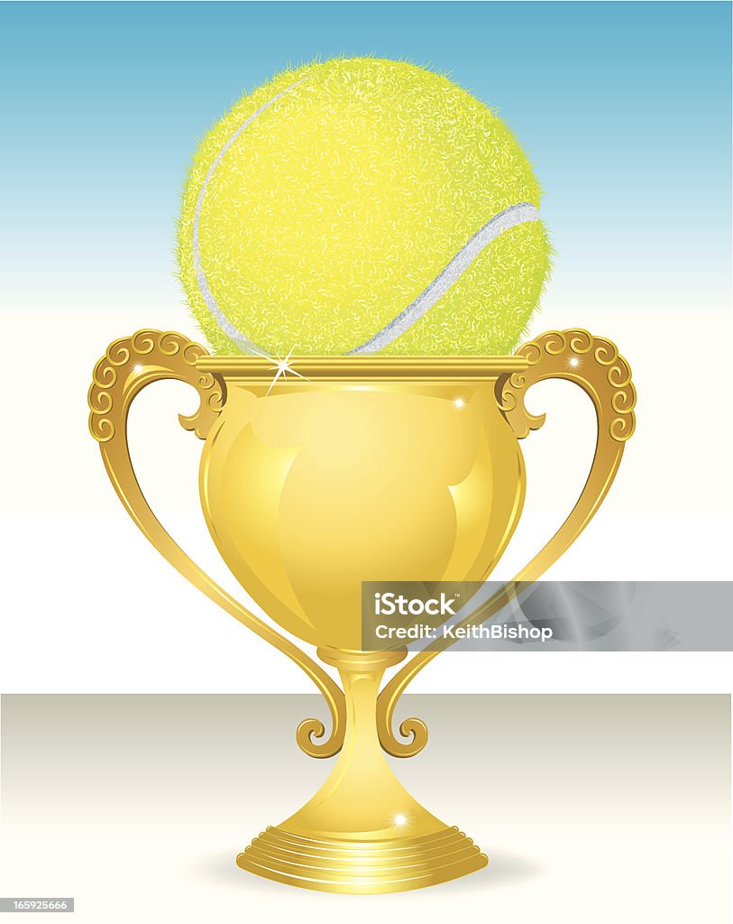 Palla da Tennis Trofeo-Award - arte vettoriale royalty-free di Attività ricreativa