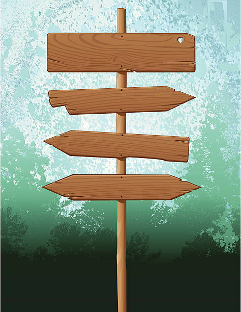 ilustrações de stock, clip art, desenhos animados e ícones de placa de madeira de fundo - park sign
