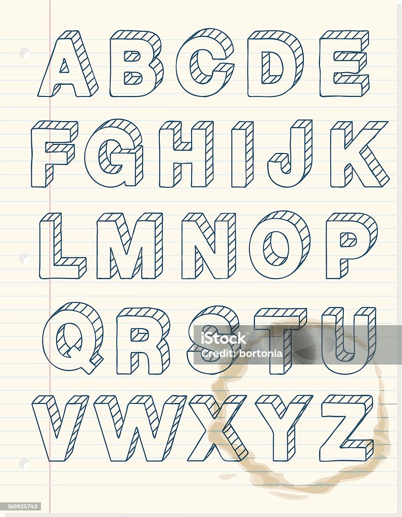 Doodly Alphabet Design Stock Illustration - Download Image Now ...