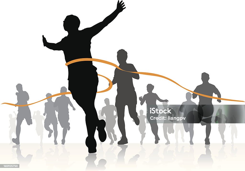 Running competition Achieve the goal. EPS8 Running stock vector