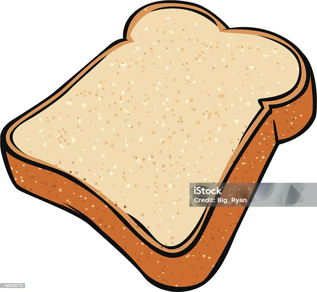 slice of bread cartoon illustration of a slice of bread Bread stock vector