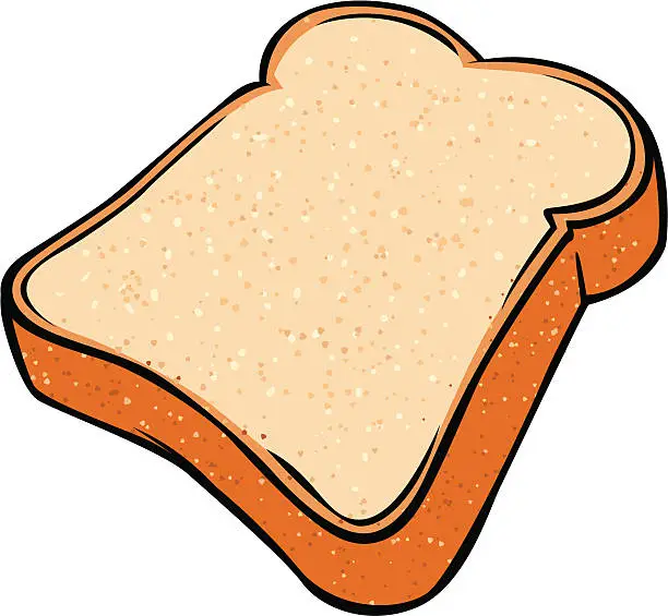 Vector illustration of slice of bread