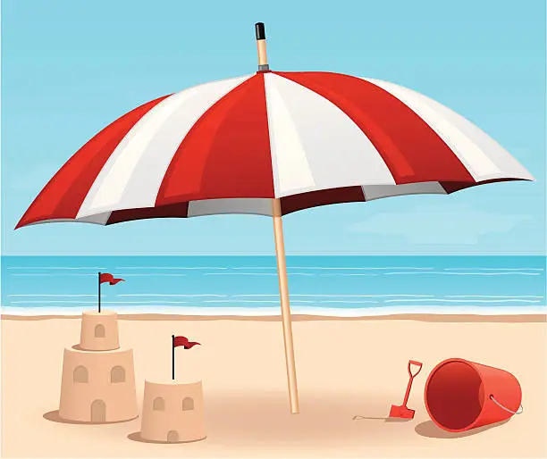 Vector illustration of Beach Umbrella