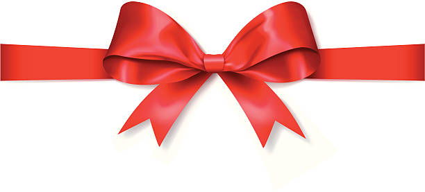 illustrations, cliparts, dessins animés et icônes de rouge cadeau bow (vecteur) - aids awareness ribbon