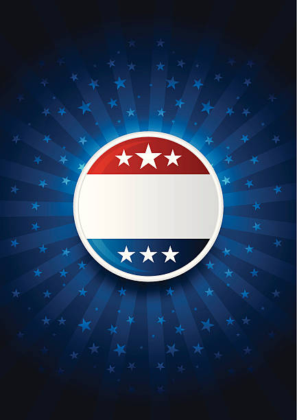 abstimmung pin - voting election usa american culture stock-grafiken, -clipart, -cartoons und -symbole
