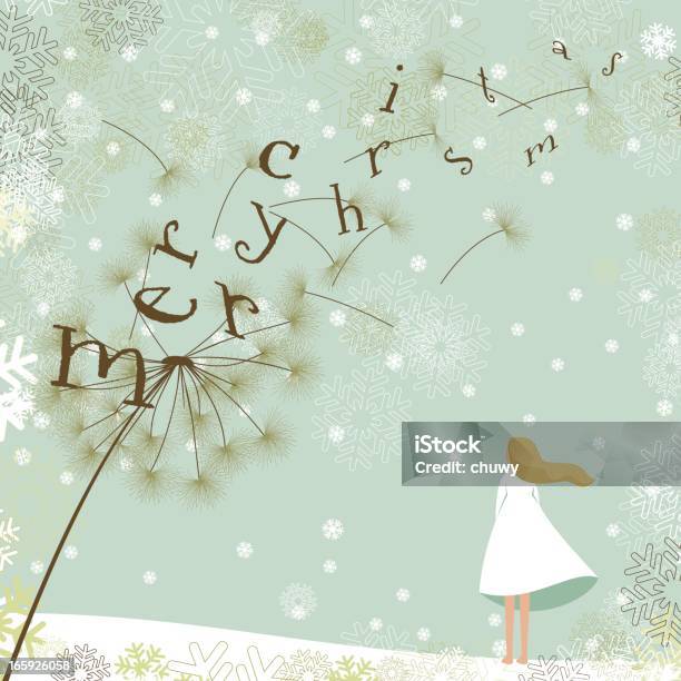 Счастливого Рождества Одуванчик — стоковая векторная графика и другие изображения на тему Одуванчик - Одуванчик, Ребёнок, Рождество