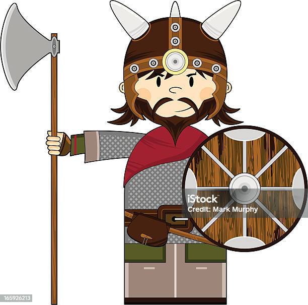 Fierce Viking Warrior Stock Illustration - Download Image Now - Adult, Army Helmet, Army Soldier
