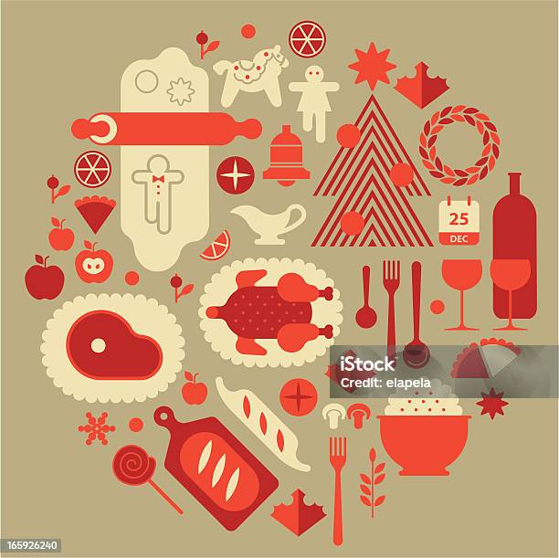Christmas Food Stock Illustration - Download Image Now - Christmas, Food, Table