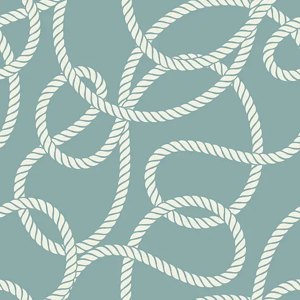 Vector illustration of Nautical Rope Seamless Pattern