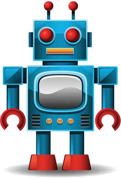 Vector illustration of Vintage Robot