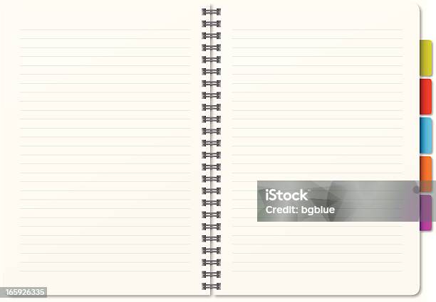 Blankonotizbuch Mit Ledereinband Stock Vektor Art und mehr Bilder von Spiralblock - Spiralblock, Weißer Hintergrund, Aktenordner
