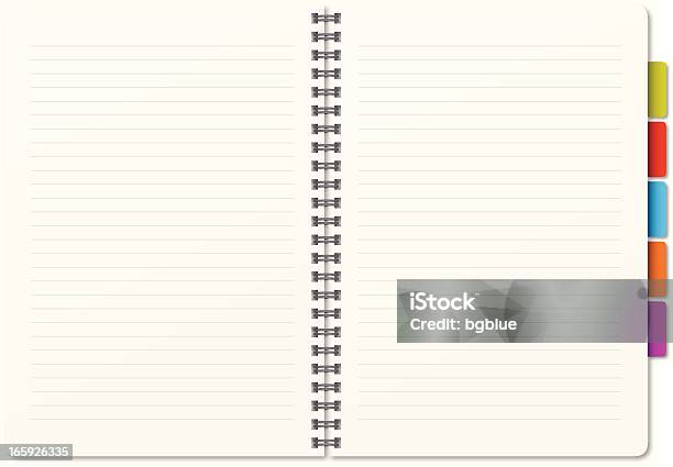 Vetores de Bloco De Notas Em Branco e mais imagens de Bloco Espiral - Bloco Espiral, Fundo Branco, Agenda pessoal