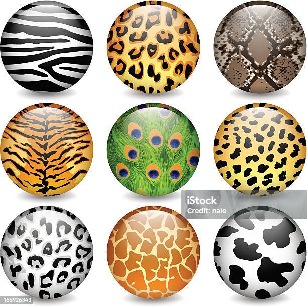 Des Motifs Animal Boutons Brillant Vecteurs libres de droits et plus d'images vectorielles de Brillant - Brillant, Cercle, Cobra