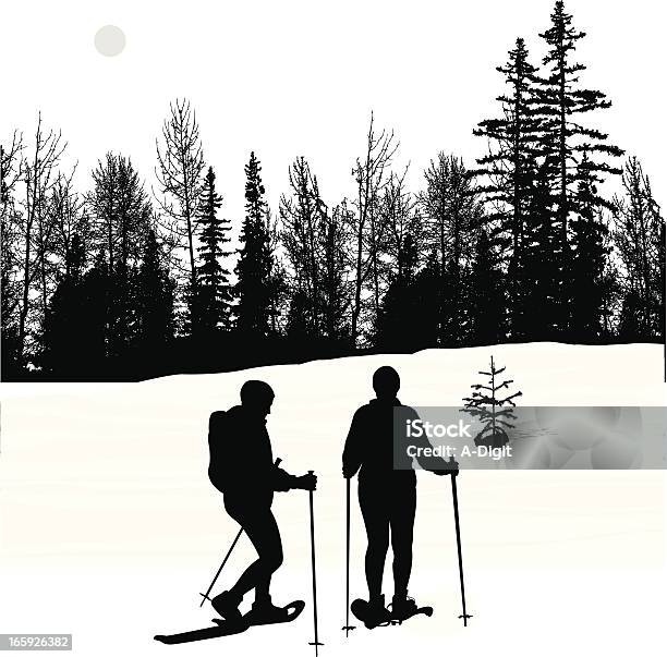 Winterwonderland - Immagini vettoriali stock e altre immagini di Racchetta da neve - Attrezzatura sportiva - Racchetta da neve - Attrezzatura sportiva, Racchetta da neve - Sport invernale, Neve