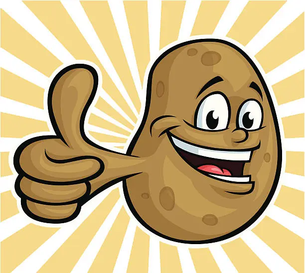Vector illustration of Happy Potato