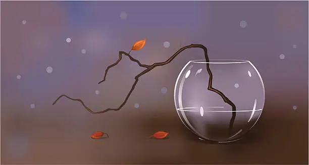 Vector illustration of Ikebana