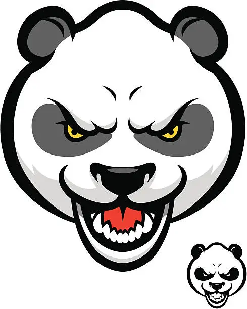 Vector illustration of Tough Panda Bear