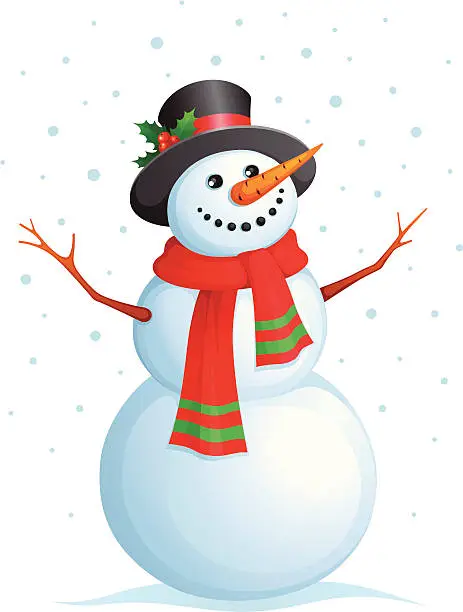 Vector illustration of Snowman