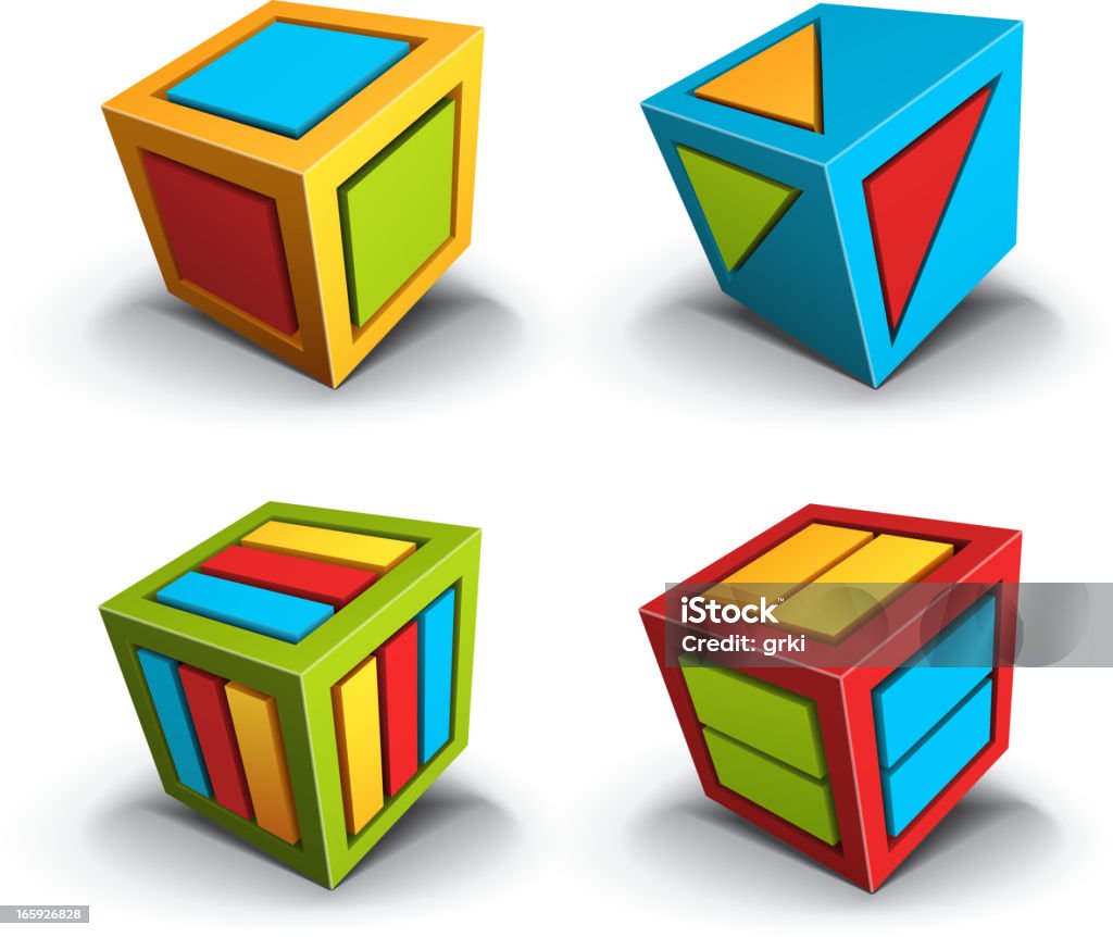 Cubic Color Design Colorful Cubical Design Elements Stock Illustration - Download Image ...