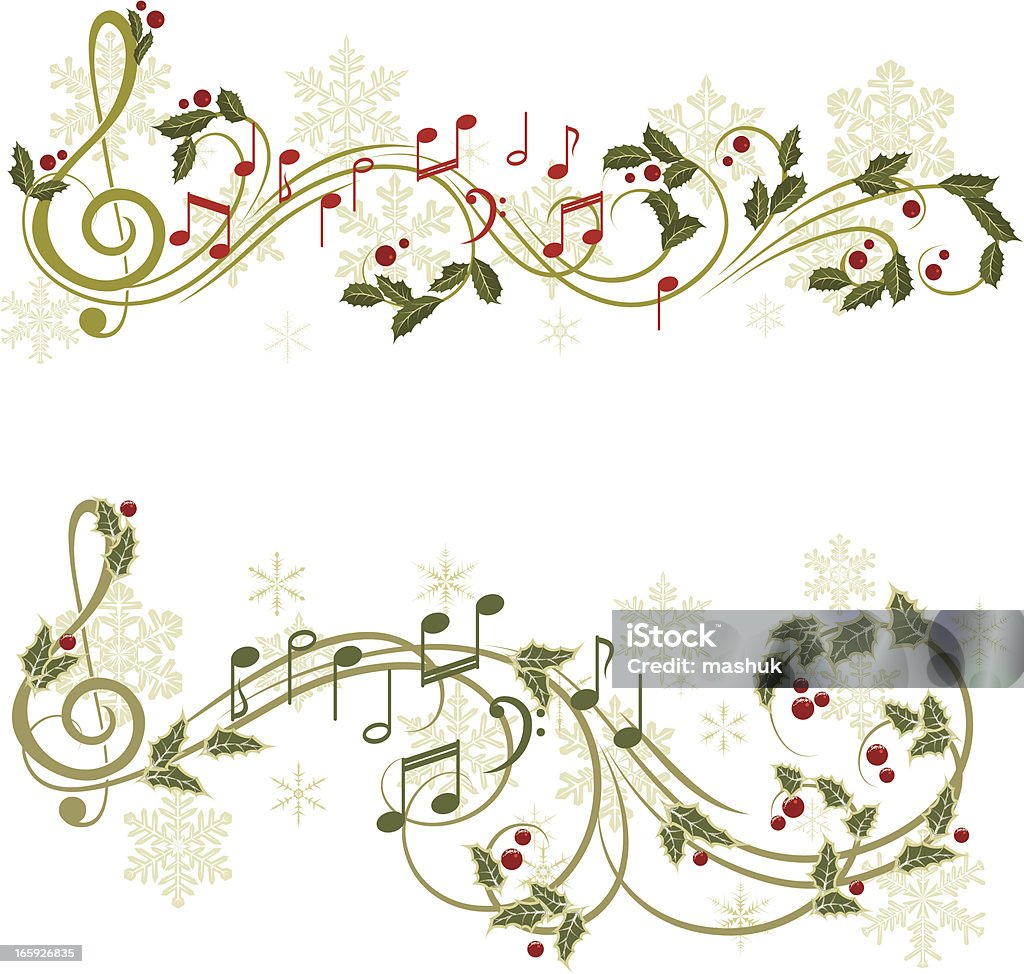 Muzyka bożonarodzeniowa - Grafika wektorowa royalty-free (Boże Narodzenie)