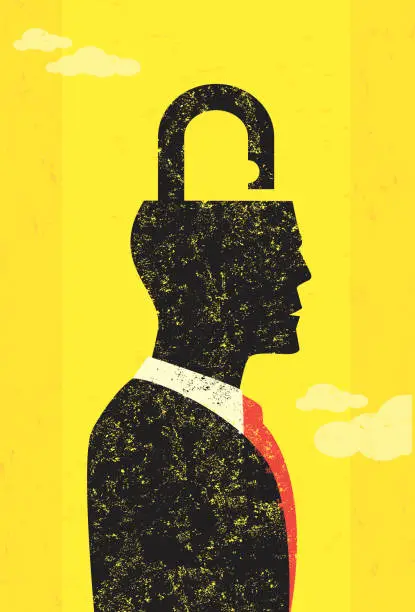 Vector illustration of Unlocking the mind