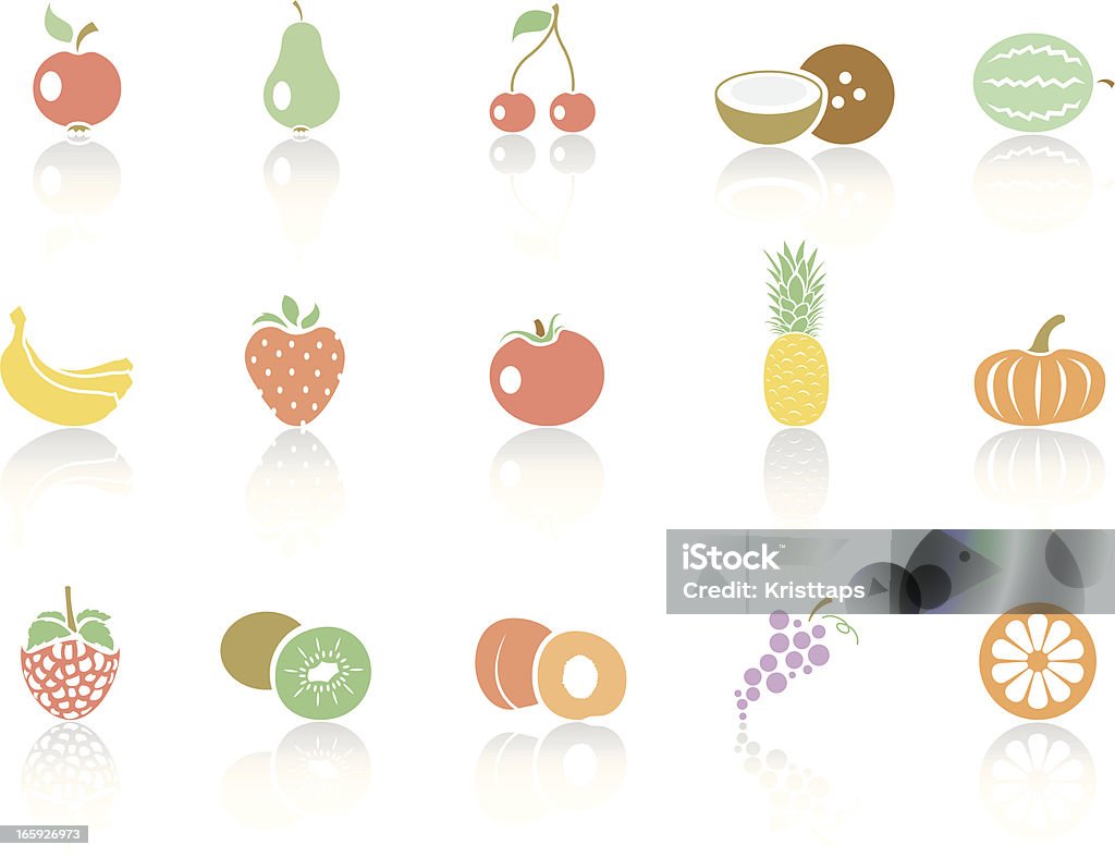 Simplecolor – frutta - arte vettoriale royalty-free di Ananas