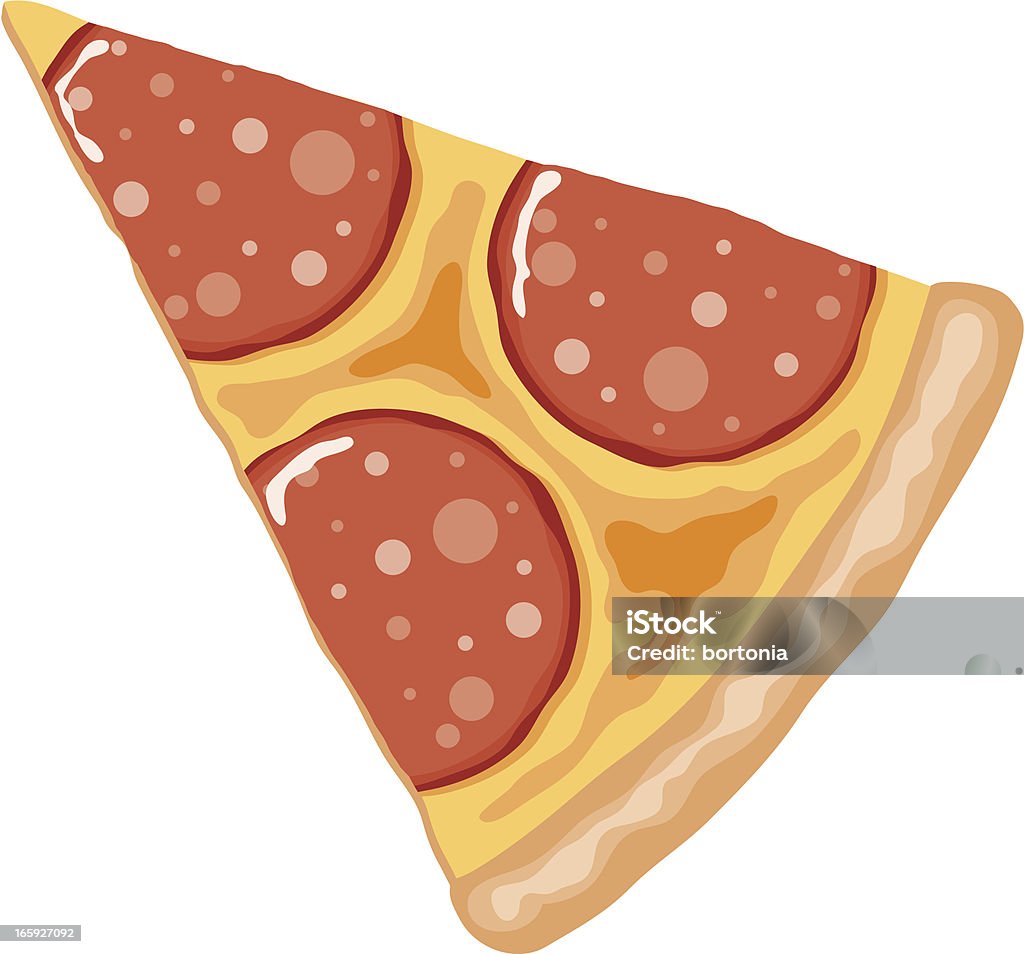 Tranche de Pizza Pepperoni - clipart vectoriel de Pizza pepperoni libre de droits
