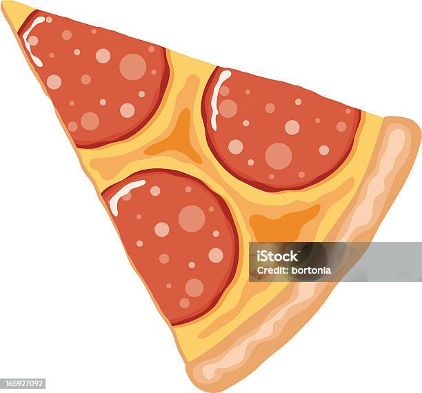Plasterek Pizza Pepperoni - Stockowe grafiki wektorowe i więcej obrazów Grafika wektorowa - Grafika wektorowa, Pizza pepperoni, Bez ludzi
