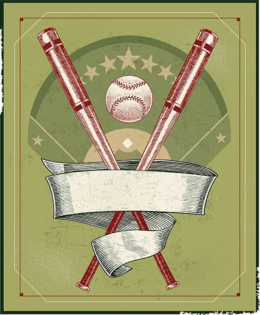 Vector illustration of Softball Banner Background