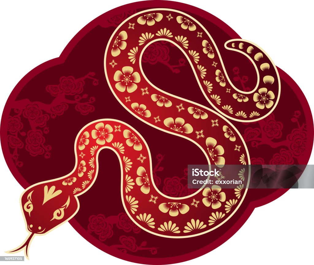 Chinese New Year Snake Art Chinese New Year snake art. EPS10. Snake stock vector