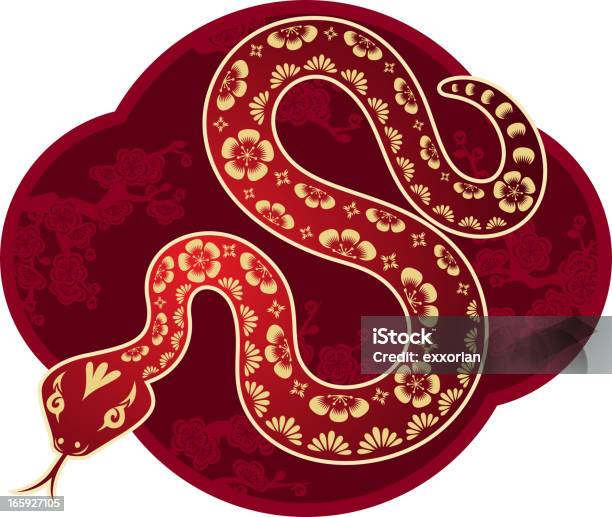 Chinese New Year Snake Art Stock Illustration - Download Image Now - Snake, 2013, Animal