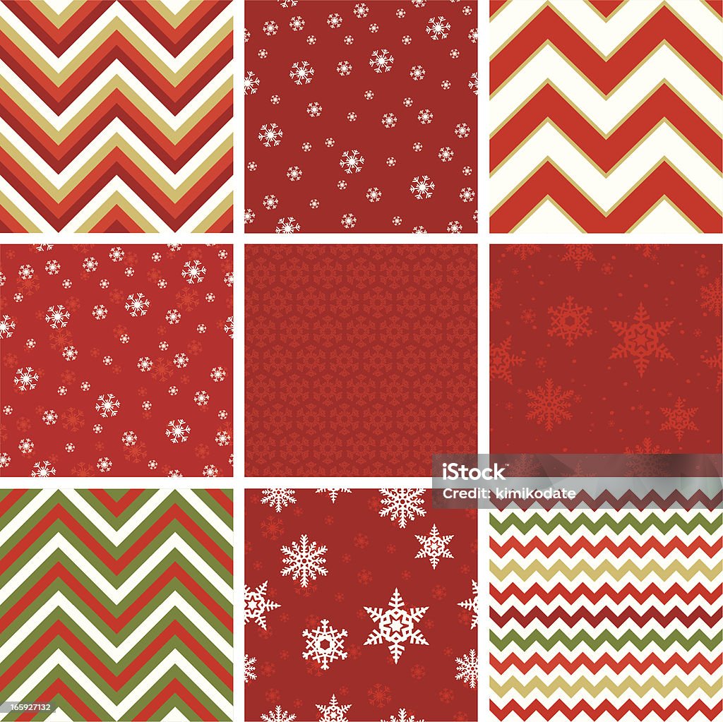 Christmas seamless pattern set - Векторная графика Рождественская бумага роялти-фри