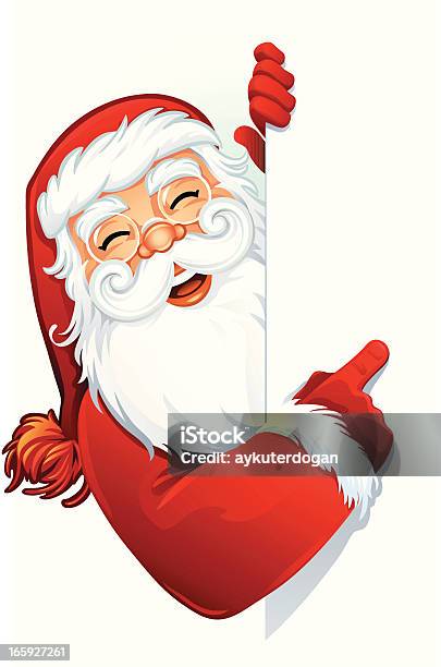 Santa Sign Stock Illustration - Download Image Now - Santa Claus, Backgrounds, Cartoon