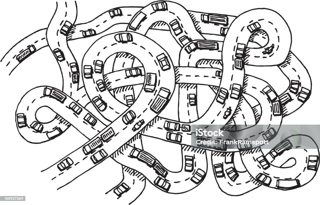 Confusing Street Layout Confusing Streets Traffic Drawing Stock Illustration - Download Image ...