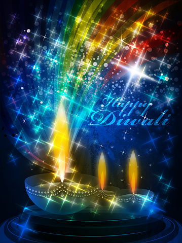 Beautiful and Colorful Diwali Celebration Background.Each element in a separate layers.Very easy to edit vector EPS10 file.It has transparency layers with blend effects.