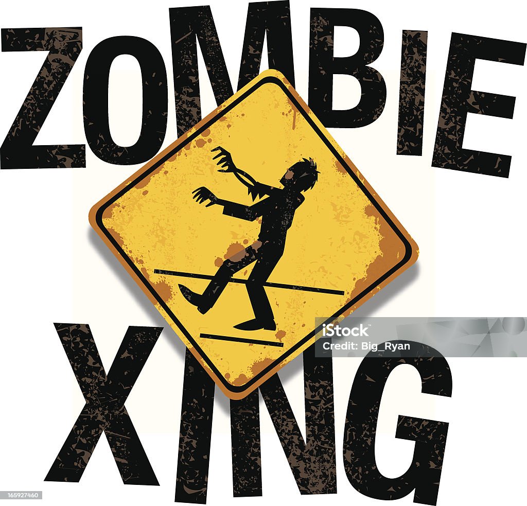 zombie xing text - Lizenzfrei Comic - Kunstwerk Vektorgrafik