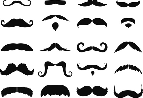 vector file of mustaches