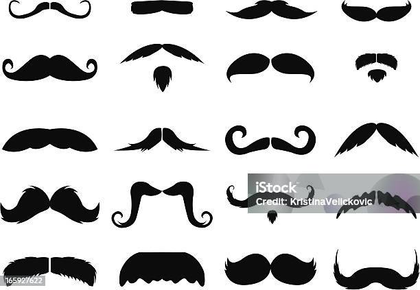 Black And White Images Of Moustaches Stock Illustration - Download Image Now - Mustache, Movember, Icon Symbol