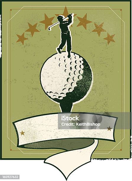 골프는요 배너입니다 배경복고풍 Golfer 복고풍에 대한 스톡 벡터 아트 및 기타 이미지 - 복고풍, 골프, 골프공