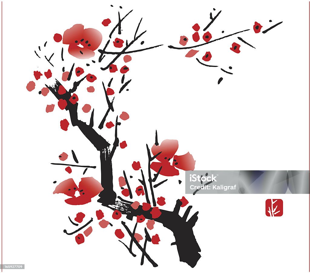 Blossom - arte vectorial de Cultura china libre de derechos