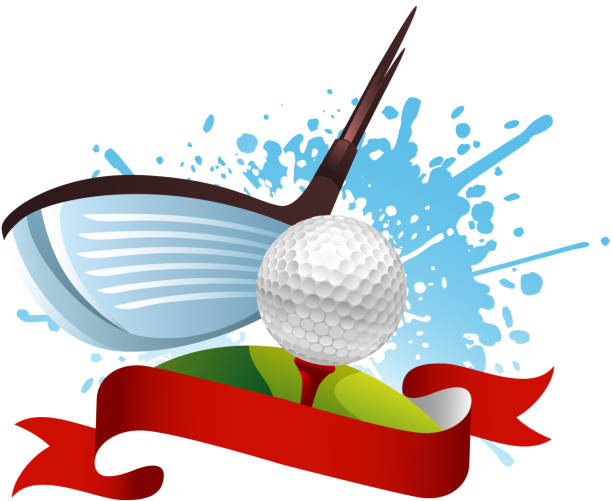 golf-hit - golf golf ball tee green stock-grafiken, -clipart, -cartoons und -symbole