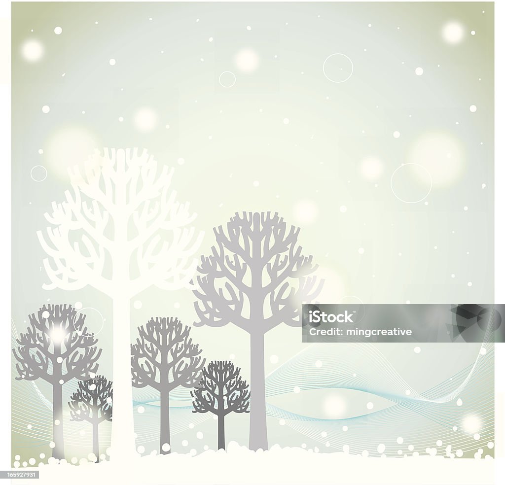 Boże Narodzenie Krajobraz wzór - Grafika wektorowa royalty-free (Biały)