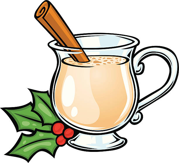 cartoon eggnog cartoon illustration of eggnog christmas eggnog stock illustrations